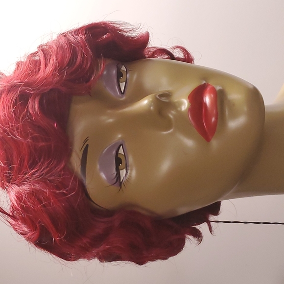 Burgundy 100% Human Hair Finger wave wig New with tags short - Picture 4 of 12